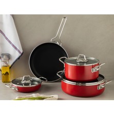 English Home Excellence Alüminyum Non-Stick Sahan 18 cm Kırmızı