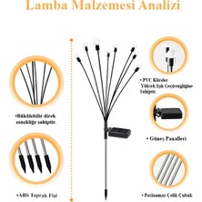 2li Paket & 6 Top LED Güneş Enerjili Solar Dekoratif Bahçe Aydınlatma Bahçe Süsü