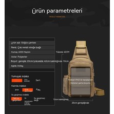 Go Biz Erkek Göğüs Çantası, Çapraz Omuz Çantası, Çok Fonksiyonlu Açık Kamuflaj Taktik Sırt Çantası, Büyük Kapasiteli Tek Omuz Çapraz Omuz Spor Çantası (Yurt Dışından)