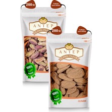 Antep Çarşı Pazar Kırmızı Iç Antep Fıstığı 250 gr - Yerli Çiğ Badem 250 gr