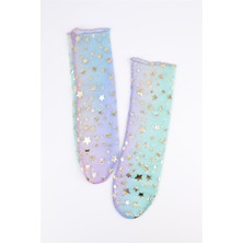 Le Mabelle Çok Renkli  Üzeri Yıldız Detaylı Kız Çocuk Tül Çorap
