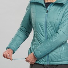 Decathlon Forclaz Kadın Outdoor Trekking Kapüşonlu Şişme Mont - Turkuaz - MT100 -5°c