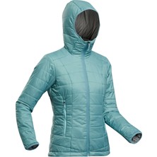Decathlon Forclaz Kadın Outdoor Trekking Kapüşonlu Şişme Mont - Turkuaz - MT100 -5°c