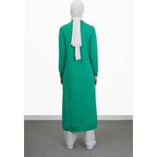 PUREVA Çıtçıtlı Ince Ipeksi Iki Iplik Kap - Benetton Yeşil