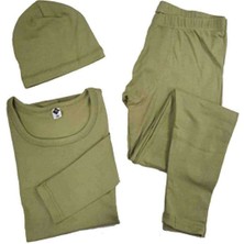 Kiviva Kota Erkek Yeşil Askeri Termal Içlik Tayt Fanila Takım(Bere Hediyeli) 2002