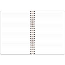 Matt Notebook 20X28 cm A4 Lastikli Spiralli Sert Kapak Not Defteri Çizgili Bej