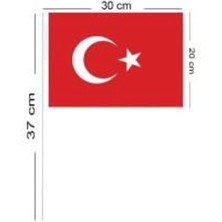 Buket 500 Adet Büyük Boy Çıtalı Karton  Türk Bayrağı 20X30 cm