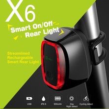 VShop Meilan X6 Smart Auto Brake Rear Light Siyah (Yurt Dışından)