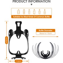 VShop Batı Bisiklet Bisiklet Alüminyum Şişe Tutucu, Renk: Siyah (Yurt Dışından)