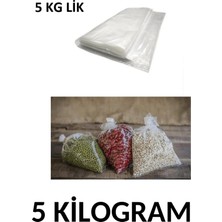 Arma Naksan Beş kg Lik Şeffaf Naylon Torba Bakliyat  Poşeti 30CM x 50CM-5 kg