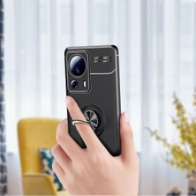 HEPTEKİLETİŞİM Xiaomi Mi 13 Lite Kılıf Kamera Çıkıntılı Renkli Yüzüklü Standlı Mıknatıslı Kapak (Ravel)