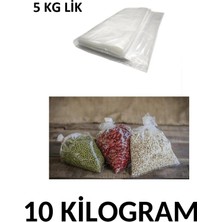 Arma Naksan Beş kg Lik Şeffaf Naylon Torba Bakliyat  Poşeti 30CM x 50CM-10 kg