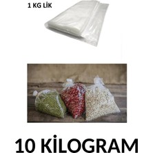 Arma Naksan Bir kg Lik Şeffaf Naylon Torba Bakliyat  Poşeti 20CM x 30CM- 10 kg