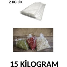 Arma Naksan Iki kg Lik Şeffaf Naylon Torba Bakliyat  Poşeti 23CM x 36CM- 15 kg