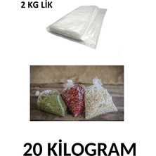 Arma Naksan Iki kg Lik Şeffaf Naylon Torba Bakliyat  Poşeti 23CM x 36CM- 20 kg