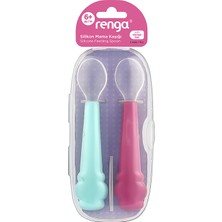 Renga Silikon Uçlu Mama Kaşığı 2li (Saklama Kutusu Hediyeli)