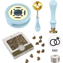 Profisher Davetiye Mum Mühürü Uygulama Seti Mavi Renk 661 Yüzükler