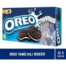 Oreo Vanilyalı Bisküvi 220 gr - 12 Adet