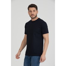 Flits Bisiklet Yaka T-Shirt Siyah
