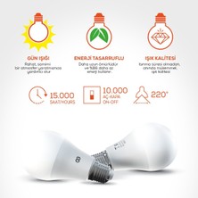 Günsan Elektrik 10'lu LED Ampul 5W Gün Işığı E27 (4000K 220-240V)