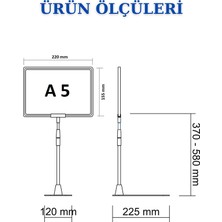 İstanbul Manken 5 Adet Gri A5 Ayaklı Etiketlik Sepet Etiketi Çerçeveli Etiketlik Eşek Askılık Etiketi