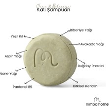 Nimba Home - Nane & Biberiye Katı Şampuan 120 Gr, Bitkisel, %100 Doğal El Yapımı