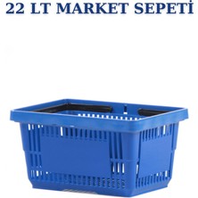 İstanbul Manken 10 Adet 22 Litre Market Sepeti, Alışveriş Sepeti, Saplı Market Sepeti