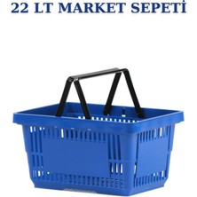 İstanbul Manken 10 Adet 22 Litre Market Sepeti, Alışveriş Sepeti, Saplı Market Sepeti