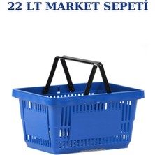 İstanbul Manken 3 Adet 22 Litre Market Sepeti, Alışveriş Sepeti, Saplı Market Sepeti