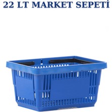 İstanbul Manken 2 Adet 22 Litre Market Sepeti, Alışveriş Sepeti, Saplı Market Sepeti