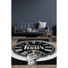 Homshtag Happy Hour Dokuma Tabanlı Yıkanabilir Dekoratif Halı