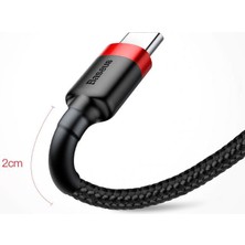 Baseus USB 3.0A 1 Metre Ultra Hızlı USB To Type C Şarj ve Data Kablosu, Kopmaz, Karışmaz Halat Kablo