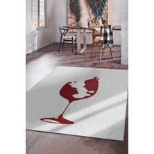 Homshtag Bir Yudum Bakış Dokuma Tabanlı Yıkanabilir Dekoratif Halı