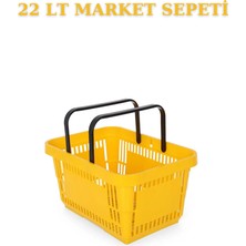 İstanbul Manken 1 Adet 22 Litre Market Sepeti, Alışveriş Sepeti, Saplı Market Sepeti