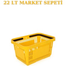 İstanbul Manken 2 Adet 22 Litre Market Sepeti, Alışveriş Sepeti, Saplı Market Sepeti