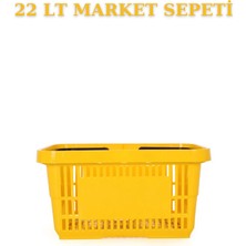 İstanbul Manken 2 Adet 22 Litre Market Sepeti, Alışveriş Sepeti, Saplı Market Sepeti