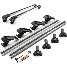 Turtle Air-1 Silver - Citroen C5 Aircross Suv Tavan Taşıyıcı Ara Atkı Seti, Gri, Uyumlu Model Yıl Aralığı 2018-2019-2020-2021-2022-2023