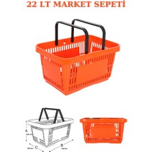 İstanbul Manken 1 Adet 22 Litre Market Sepeti, Alışveriş Sepeti, Saplı Market Sepeti