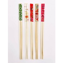 Eshopinlock Bambu Chopstick Çubuk Yemek Çubuğu Yıkanabilir Tekrar Kullanılabilir (3 Çift- 6 Adet )
