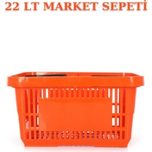 İstanbul Manken 5 Adet 22 Litre Market Sepeti, Alışveriş Sepeti, Saplı Market Sepeti