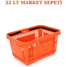 İstanbul Manken 5 Adet 22 Litre Market Sepeti, Alışveriş Sepeti, Saplı Market Sepeti