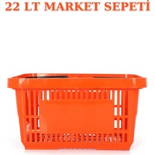 İstanbul Manken 3 Adet 22 Litre Market Sepeti, Alışveriş Sepeti, Saplı Market Sepeti