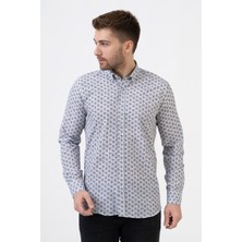 White Stone San Sebastián G2324 Regular Fit Pamuklu Gömlek Desenli