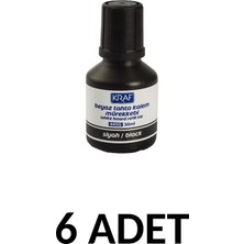 Kraf 6  Adet 30ML  Siyah Tahta Kalemi Mürekkebi