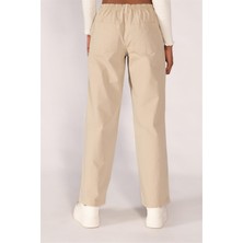 Bpf Bej Normal Bel Wide Leg Pantolon