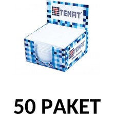 Temat 50 Adet Küp Blok Not Beyaz 500 Lü