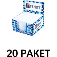 Temat 20 Adet Küp Blok Not Beyaz 500 Lü
