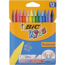 Bic Kids Elleri Kirletmeyen Pastel Boya, 12'li Kutu Renkli Kalemler ile Temiz Sanat Deneyimi