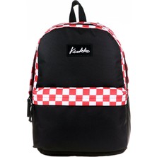 Kaukko Basic Colors Sırt Çantası Kırmızı Check K1417