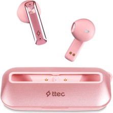 Ttec Airbeat Ultraslim Gerçek Kablosuz Tws Bluetooth Kulaklık Pembe Altın